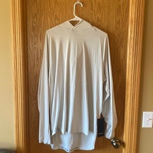 White striped Lululemon Drysense hoodie, size XXL. New w/Tags!